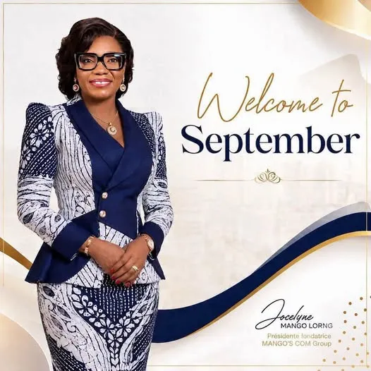 Portrait de Jocelyne Mango-Lorng accompagné du message « Welcome to September ».