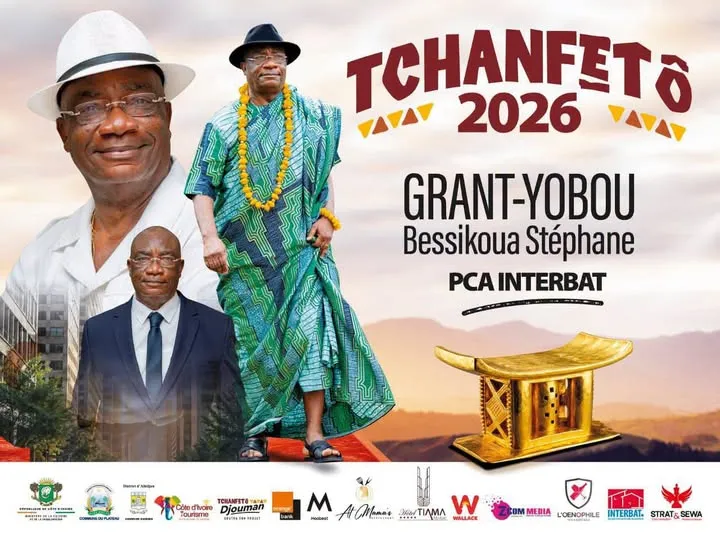 Affiche de Tchanfetô 2026 présentant Grant-Yobou Bessikoua Stéphane, PCA Interbat.